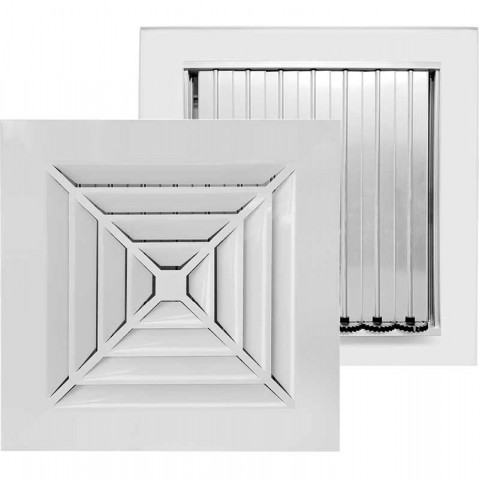 Стальная решетка с клапаном расхода воздуха 4ПР-С-Р