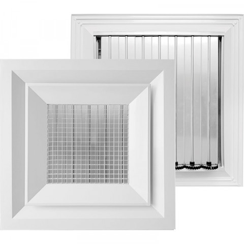 Сотовая потолочная решетка с клапаном расхода воздуха 4ПС-Р